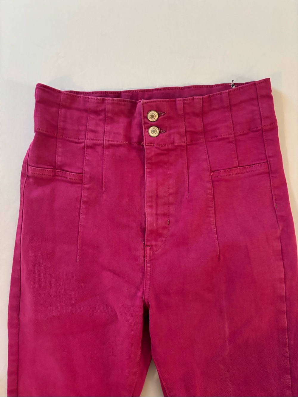 Free People Magenta High-Rise Jean Flare Jeans - Picture 4 of 6